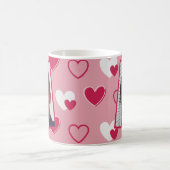 Personalisiertes Foto Rosa Herz Kaffeetasse (Mittel)