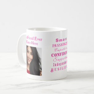 Personalisiertes Foto Rosa Motivierend Große Fraue Kaffeetasse