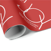 Personalisiertes Foto Rot Geschenkpapier (Rolleneckpunkt)