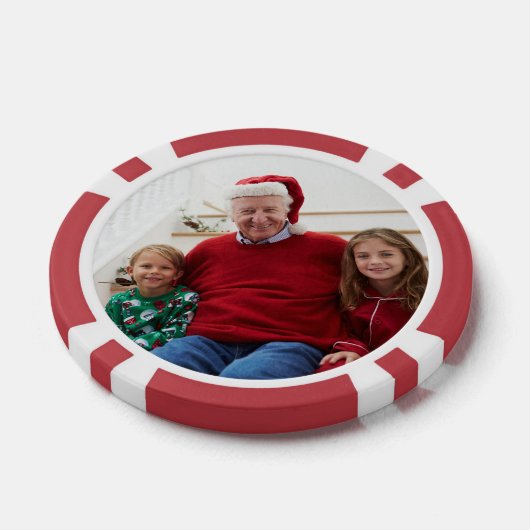 Personalisiertes Foto Rot Nummer 5 Spiel Pokerchips (Einzeln)