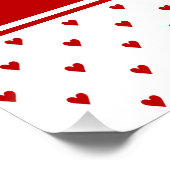 Personalisiertes Foto Rotes Herz Rahmen Modern Geb Poster (Ecke)