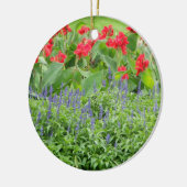 Personalisiertes Foto Runde Keramik Ornament (Links)