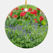 Personalisiertes Foto Runde Keramik Ornament (Hinten)