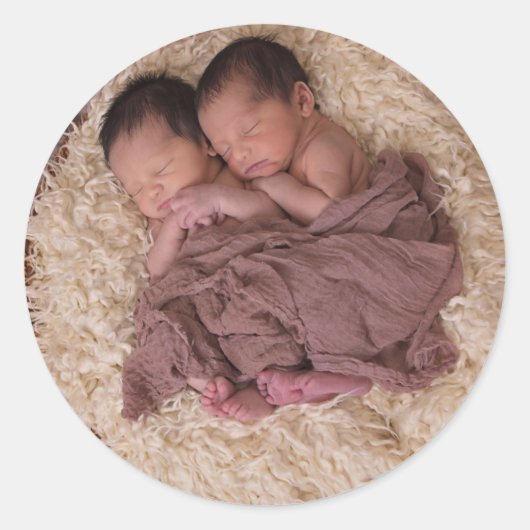 Personalisiertes Foto Runder Aufkleber (Vorderseite)