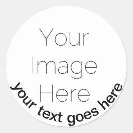 personalisiertes Foto Runder Aufkleber
