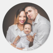 Personalisiertes Foto Runder Aufkleber (Vorderseite)