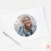 Personalisiertes Foto Runder Aufkleber (Umschlag)