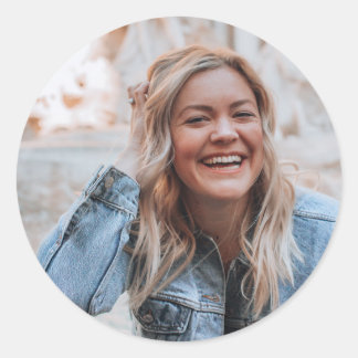 Personalisiertes Foto Runder Aufkleber