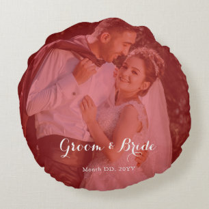 Personalisiertes Foto Rundkissen für Paare in Love Rundes Kissen