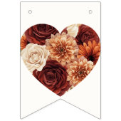 Personalisiertes Foto Rustikale Herbsthochzeit Wimpelkette (Zweite Fahne)