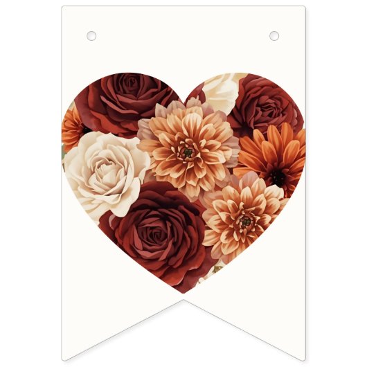 Personalisiertes Foto Rustikale Herbsthochzeit Wimpelkette (Zweite Fahne)