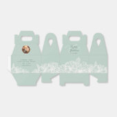 Personalisiertes Foto Sage Green Blume Chic Hochze Geschenkschachtel (Ungefaltet)