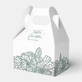 Personalisiertes Foto Sage Green Blume Nice Weddin Geschenkschachtel