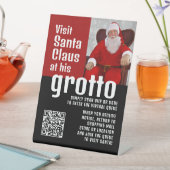 Personalisiertes Foto, Santa besuchen, QRCode Queu Sockelschild (In Situ)