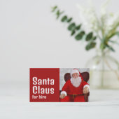 Personalisiertes Foto, Santa Claus Entertainer Visitenkarte (Stehend Vorderseite)