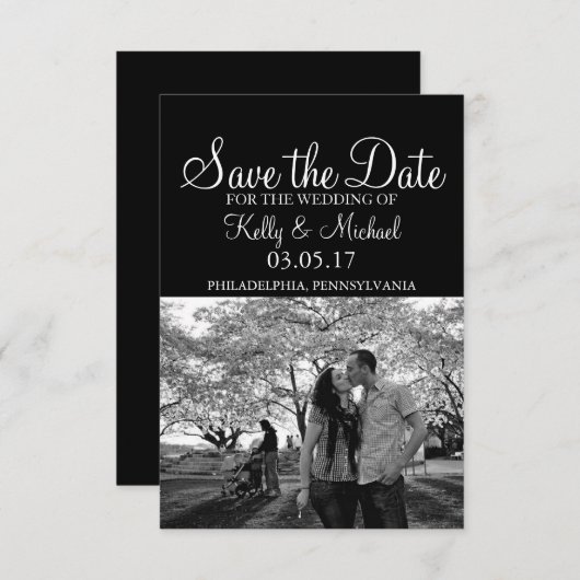 Personalisiertes Foto Save the Date (Vorne/Hinten)