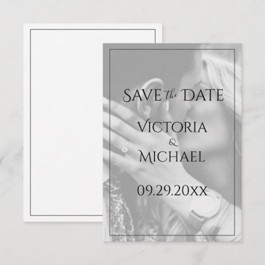 Personalisiertes Foto Save the Date (Vorne/Hinten)
