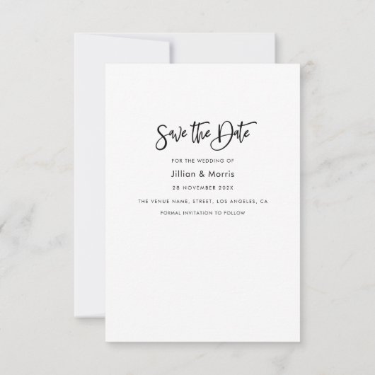 personalisiertes Foto Save the Date Einladung (Rückseite)