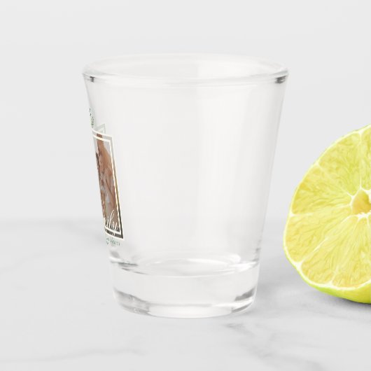 Personalisiertes Foto-Schiebeglas | Monogramm Wr. Schnapsglas (Rechts)