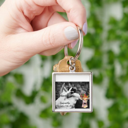 Personalisiertes Foto Schlüsselkettchekette Rinder Schlüsselanhänger (Hand)