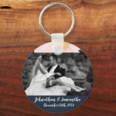 Personalisiertes Foto Schlüsselkette Baby Pink Cos Schlüsselanhänger (Vorderseite)