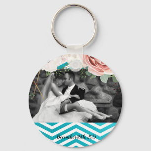Personalisiertes Foto Schlüsselkette Geometrische Schlüsselanhänger