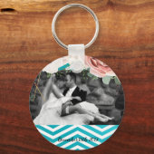 Personalisiertes Foto Schlüsselkette Geometrische Schlüsselanhänger (Vorderseite)