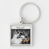 Personalisiertes Foto Schlüsselkette Hirsche Doodl Schlüsselanhänger (Vorne)