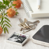 Personalisiertes Foto Schlüsselkette Weißrosen Gol Schlüsselanhänger (Seite)