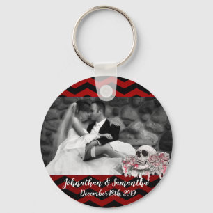 Personalisiertes Foto Schlüsselketten Rose Kürbis Schlüsselanhänger