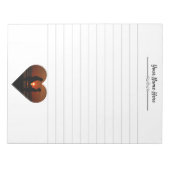 Personalisiertes Foto Schreibtisch mit Zeilen Notizblock (Vorderseite)