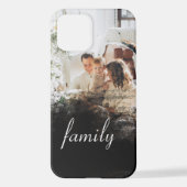 Personalisiertes Foto Schwarz Abstrakt iPhone Hülle (Rückseite)