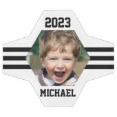 Personalisiertes Foto Schwarze Streifen Fußball (Flach)