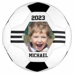 Personalisiertes Foto Schwarze Streifen Fußball