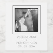 Personalisiertes Foto Schwarzer Wein Weinetikett (Einzelnes Label)