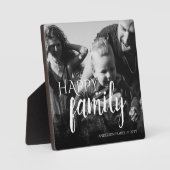 Personalisiertes Foto Schwarzes Abstraktes Overlay Fotoplatte (Vorderseite)