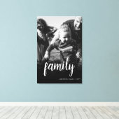 Personalisiertes Foto Schwarzes Abstraktes Overlay Leinwanddruck (Insitu (Holzboden))