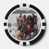Personalisiertes Foto Schwarzes nummeriertes 100-W Pokerchips (Vorderseite)
