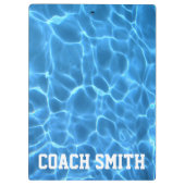 Personalisiertes Foto Schwimmbad oder Tauchlehrer Klemmbrett (Rückseite)