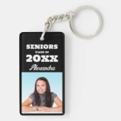 Personalisiertes Foto Senior Class Abschluss Schlüsselanhänger (Rückseite)
