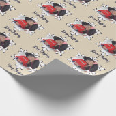 Personalisiertes Foto Snowflake Frohe Weihnachten Geschenkpapier (Ecke)