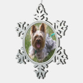 Personalisiertes Foto Snowflake Ornament (Rechts)