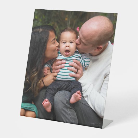 Personalisiertes Foto Sockelschild (Vorderseite)