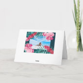 Personalisiertes Foto Sommer Exotische Blume Karte (Rückseite)