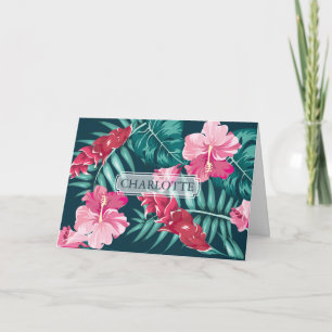 Personalisiertes Foto Sommer Exotische Blume Karte