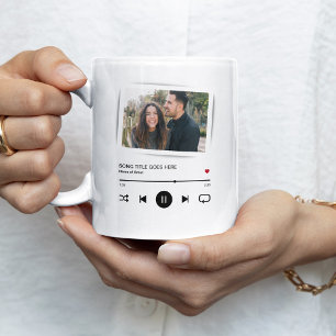 Personalisiertes Foto-Song-Album Paar Kaffeetasse