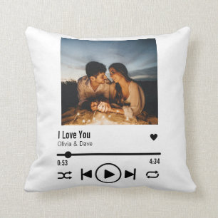 Personalisiertes Foto Song Playlist Kissen
