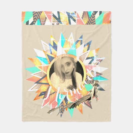 Personalisiertes Foto-Sonnenrahmenblanket individu Fleecedecke (Vorderseite)