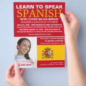 Personalisiertes Foto, Spanischkurs Flyer (Hand)