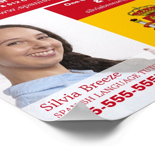 Personalisiertes Foto, Spanischkurs Poster (Ecke)